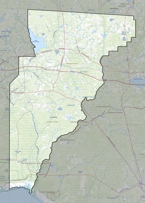 Jefferson County FL USGS topo map