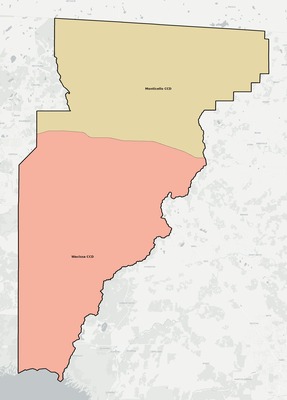 Jefferson County FL townships and subdivisions map