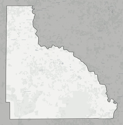 Lafayette County FL county basemap context