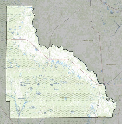Lafayette County FL USGS topo map
