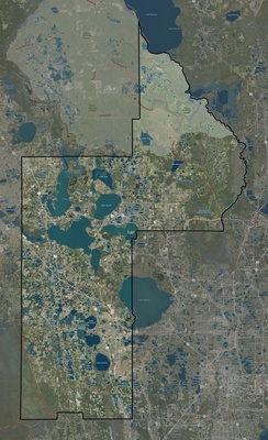 Lake County FL USGS imagery and topo map