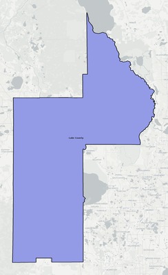 Lake County FL school district boundaries map