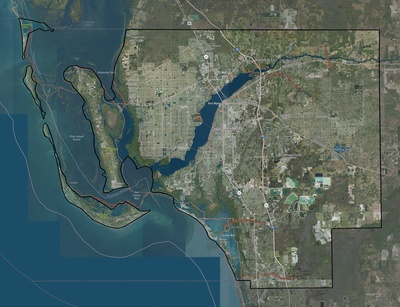 Lee County FL USGS imagery and topo map