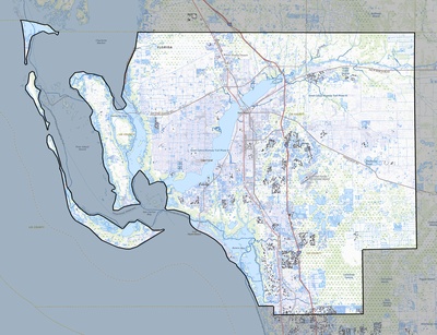 Lee County FL USGS topo map