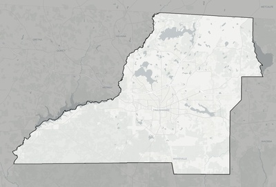 Leon County FL county basemap context