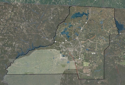 Leon County FL USGS imagery and topo map