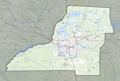 Leon County FL USGS topo map