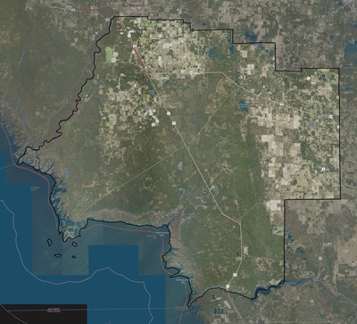 Levy County FL USGS imagery and topo map