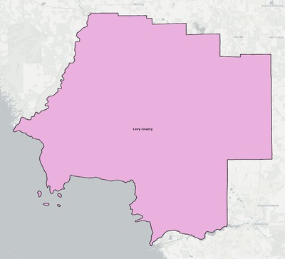Levy County FL school district boundaries map