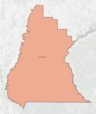 Liberty County FL school district boundaries map