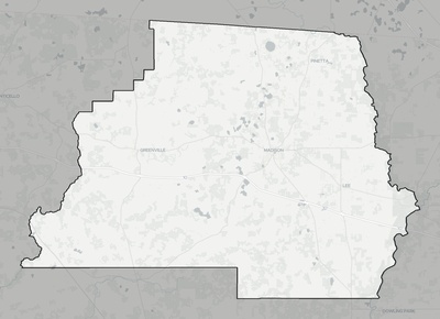 Madison County FL county basemap context