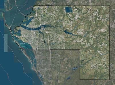 Manatee County FL USGS imagery and topo map