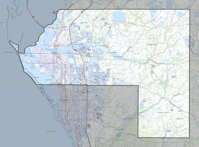 Manatee County FL USGS topo map