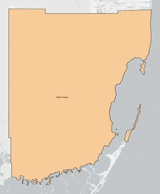 Miami-Dade County FL school district boundaries map