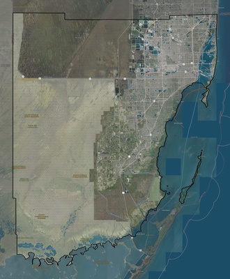 Miami-Dade County FL USGS imagery and topo map