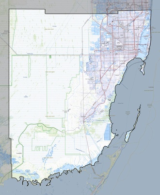 Miami-Dade County FL USGS topo map