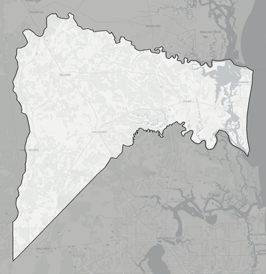 Nassau County FL county basemap context