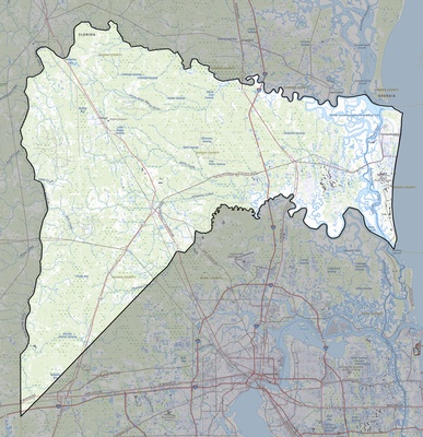 Nassau County FL USGS topo map
