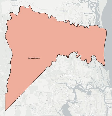 Nassau County FL school district boundaries map