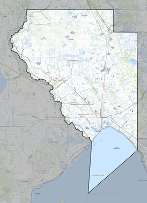 Okeechobee County FL USGS topo map