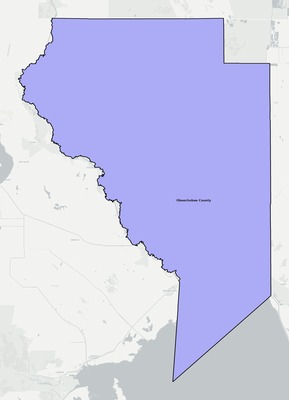 Okeechobee County FL school district boundaries map