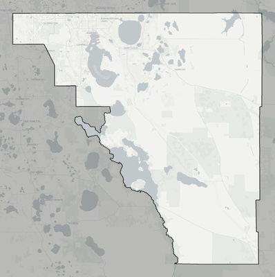 Osceola County FL county basemap context