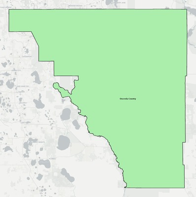Osceola County FL school district boundaries map