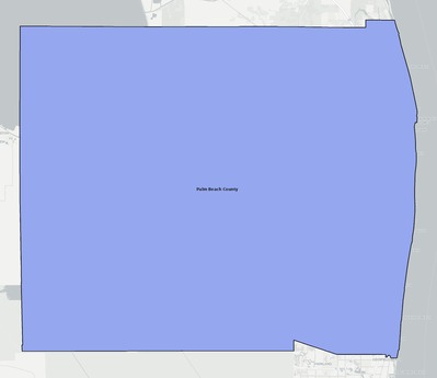 Palm Beach County FL school district boundaries map