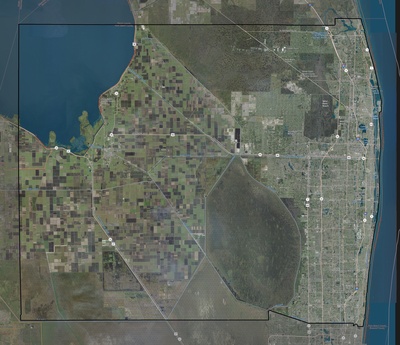 Palm Beach County FL USGS imagery and topo map