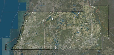 Pasco County FL USGS imagery and topo map