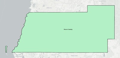 Pasco County FL school district boundaries map