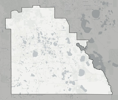 Polk County FL county basemap context