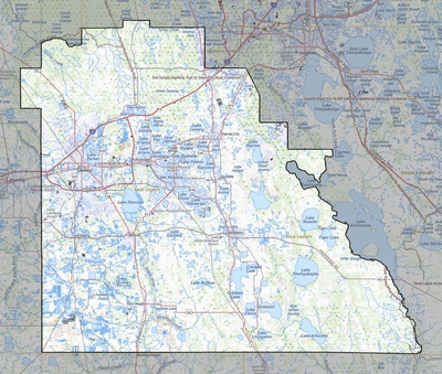Polk County FL USGS topo map