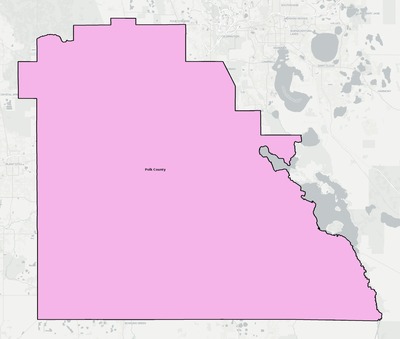 Polk County FL school district boundaries map