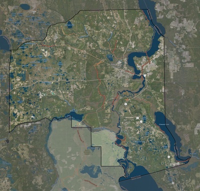 Putnam County FL USGS imagery and topo map