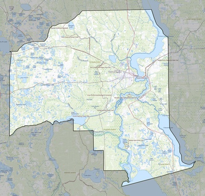 Putnam County FL USGS topo map
