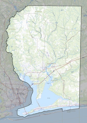 Santa Rosa County FL USGS topo map