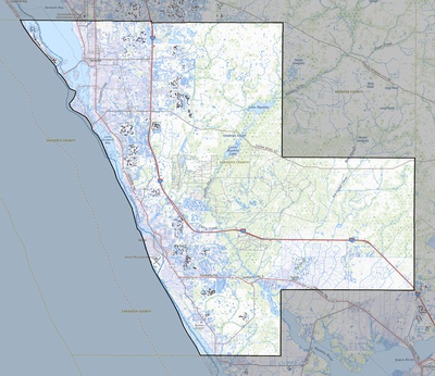 Sarasota County FL USGS topo map