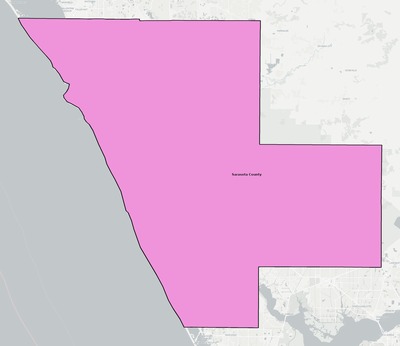 Sarasota County FL school district boundaries map