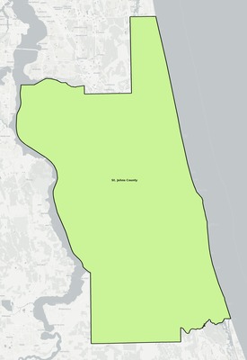 St. Johns County FL school district boundaries map