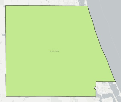 St. Lucie County FL school district boundaries map
