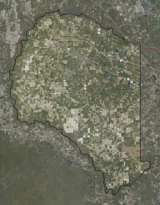 Suwannee County FL USGS imagery and topo map