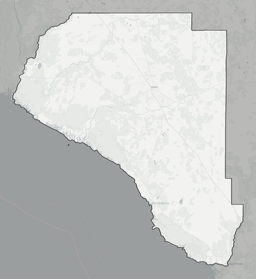 Taylor County FL county basemap context
