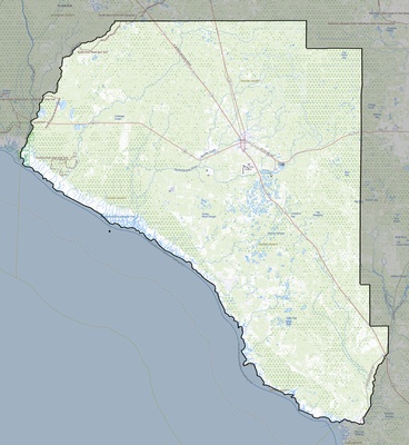 Taylor County FL USGS topo map