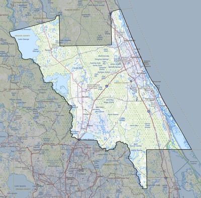 Volusia County FL USGS topo map