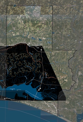 Walton County FL USGS imagery and topo map