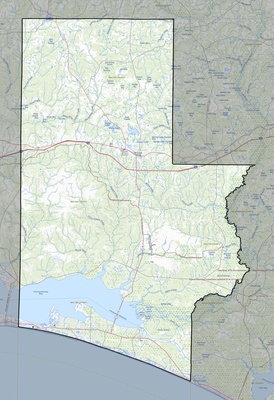 Walton County FL USGS topo map