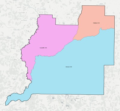Washington County FL townships and subdivisions map
