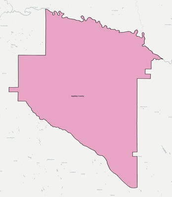 Appling County GA school district boundaries map