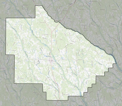 Bacon County GA USGS topo map